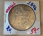 1896 BU GEM MORGAN SILVER DOLLAR UNC TONING USA MINT RARE $1 COIN NICE!+