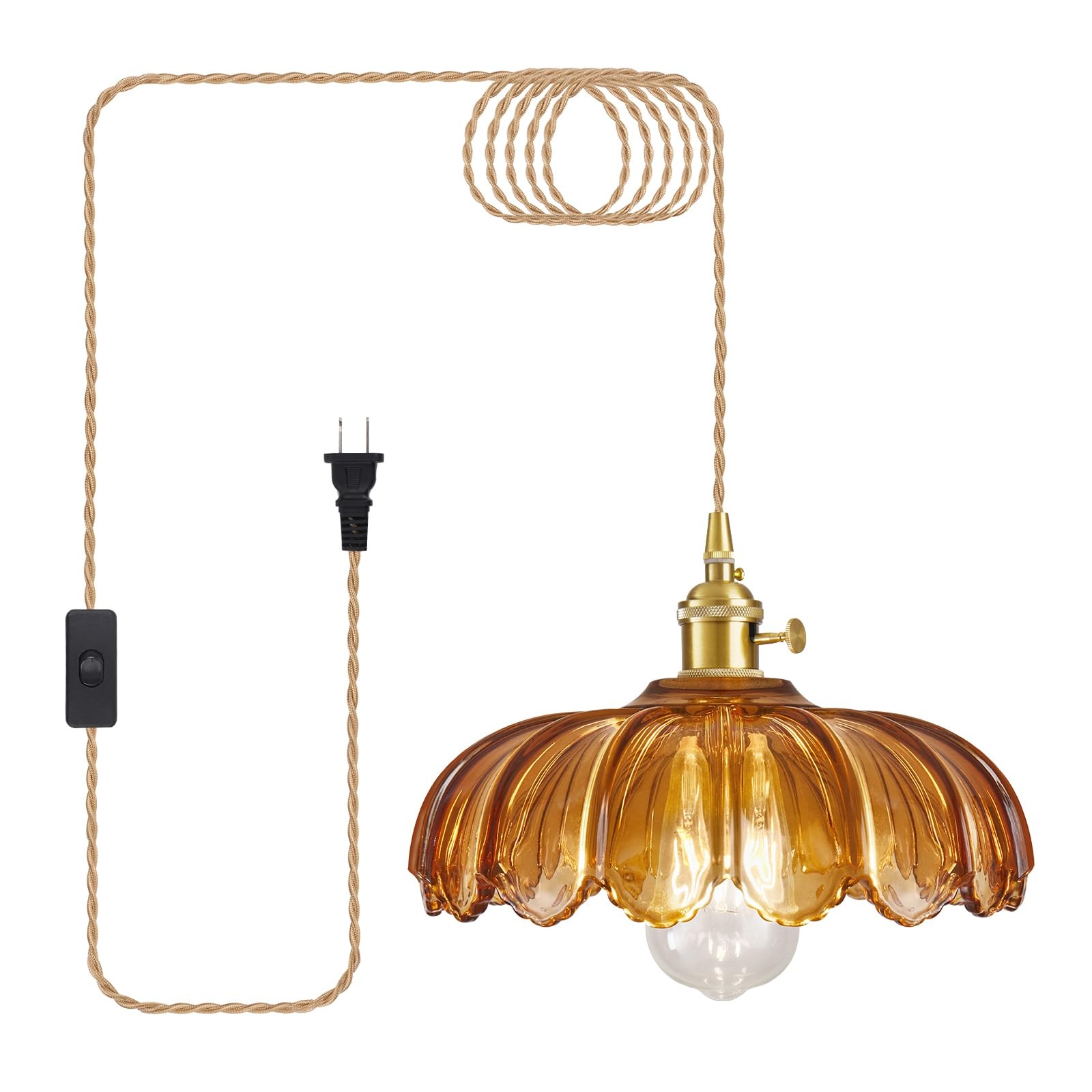 Plug in Pendant Light, Hanging Lights with Plug in Cord, Hanging Light Fixture w