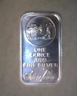 1 OZ.  OLD  SILVER BAR  FROM SILVER TOWNE