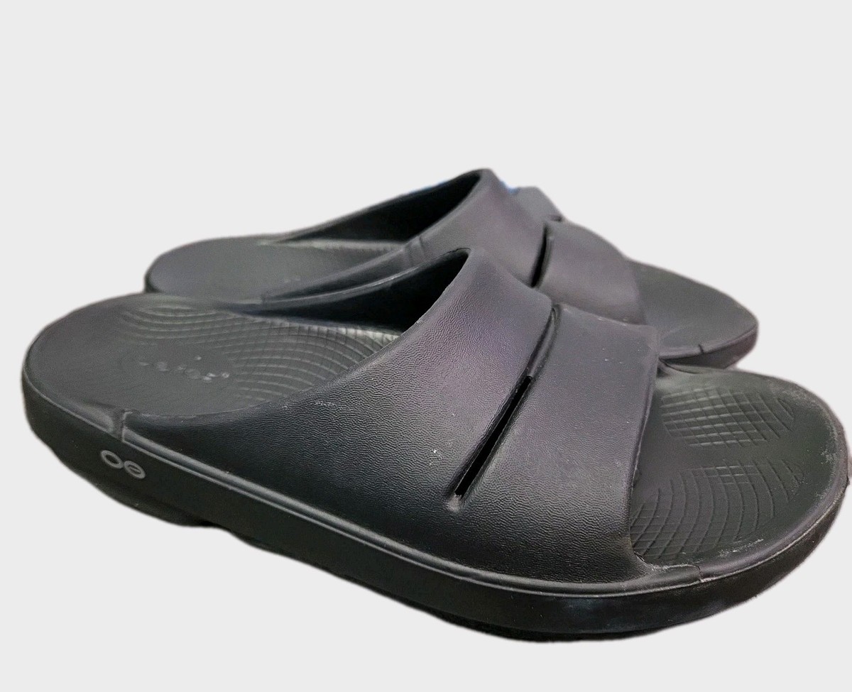 OOFOS Lightweight Original Recovery Footwear M10 W 12 Black  display picture 3