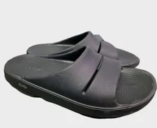 OOFOS Lightweight Original Recovery Footwear M10 W 12 Black Slides Sandals