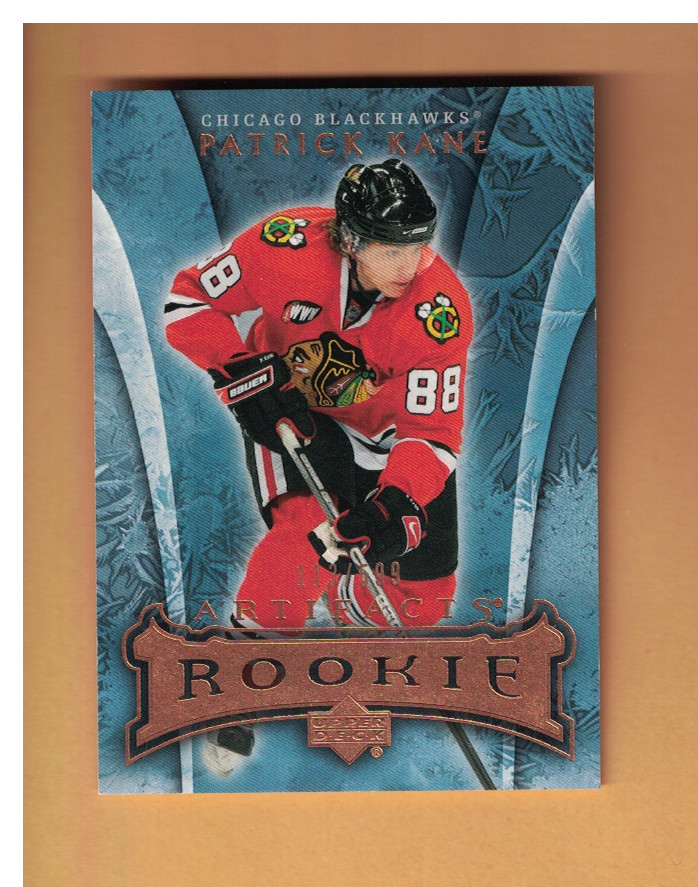 Patrick Kane 2007-08 Upper Deck Artifacts Rookie Hockey Card Serial 113/599 #231