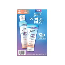 Secret Whole Body Deodorant Duo - Peach  Vanilla Blossom - 2pk Aluminum-Free