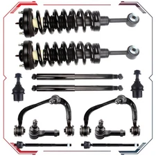 For 04-08 Ford F150 Front Strut Rear Shocks Control Arm Ball Joint Tie Rod 12Pcs