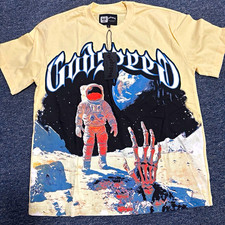 Godspeed Mens Beige Graphic Print Crew Neck Short Sleeve T-shirt Size S Godspeed Mens Beige Graphic Print Crew Neck Short Sleeve T-shirt Size S