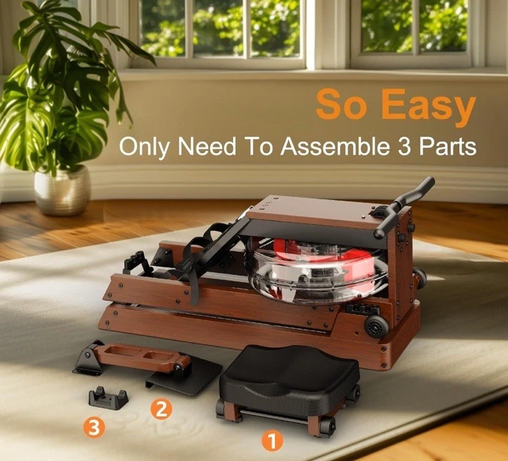 Máquina de remo Mettlematic de madera maciza resistente al agua ¡Nueva! Foto 3 de 4