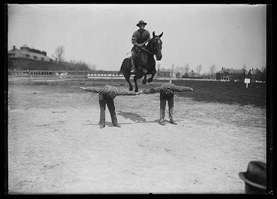 Photo:Ft. Myer Va. Sergeant Frank W. Smith 1924 Cavalry Horse Jumping