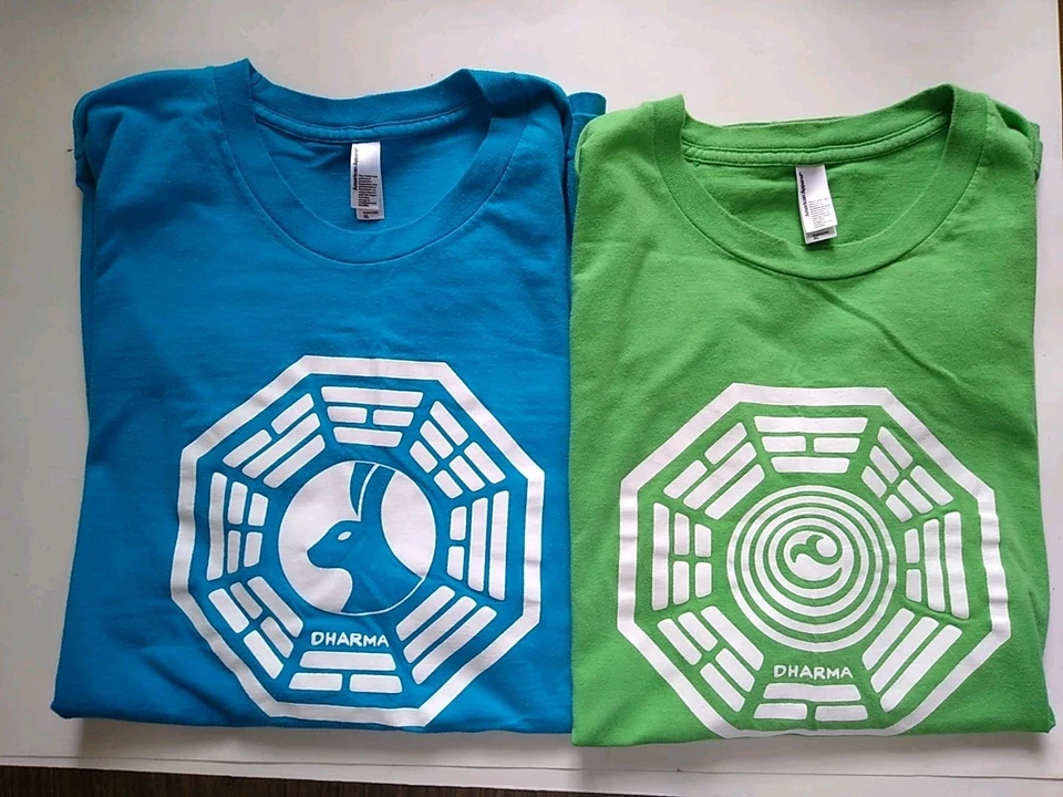 Lot of 2 LOST TV Show Dharma Initiative T-Shirts Sz XL American Apparel  - Image 3 of 4