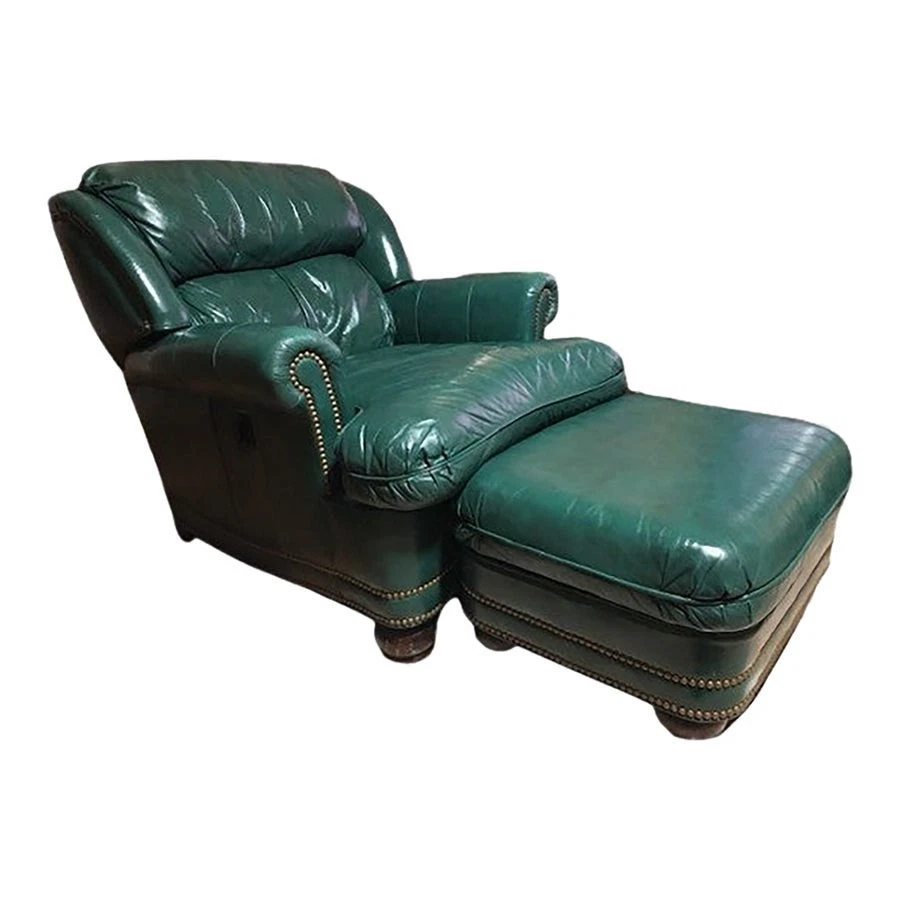 Sillas de cuero Hancock & Moore Austin con otomanas a juego Foto 3 de 3