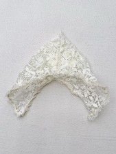Antique Victorian Baby Bonnet Lace Infant Cap Wired Edge Edwardian Early 1900s