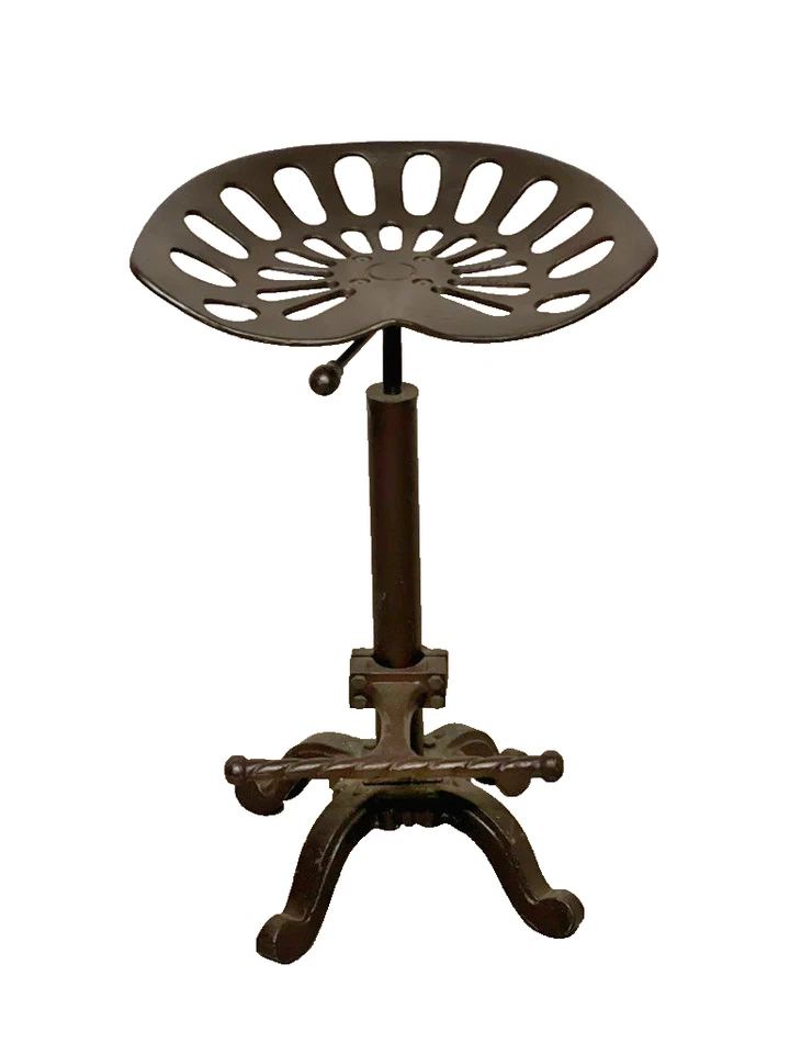 Barhocker Industrial Design Traktorsitz Gusseisen massiv | Vintage Hocker Top