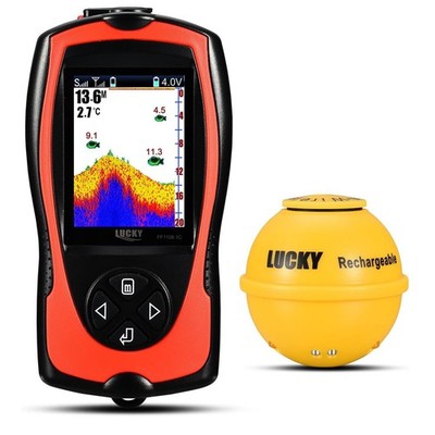 LUCKY Portable Fish Finder Transducer Sonar Sensor 147 Feet Water Depth Finder