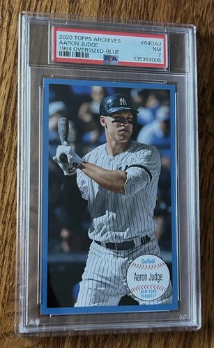 2020 Topps Archives Aaron Judge 1964 Oversized-Blue PSA 7 NM New York Yankees