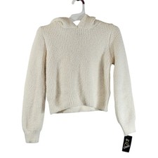 Art Class Girls' Cozy Hooded Sweatshirt, White, Size L 10/12 , NWT