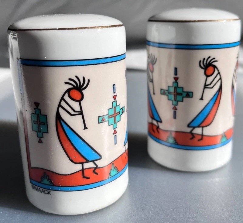 Southwestern Kokopelli Salt & Pepper Shakers – Vibrant Desert Art Kitchen Decor