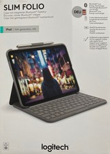 Logitech Slim Folio, integrierte Bluetooth-Tastatur f. IPad 10. Generation A 16