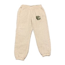 Eric Emanuel Men's Beige Sweatpants S Drawstring Elastic Waist Pockets