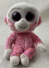 Ty Ruby Pink Monkey Beanbag Plush Toy, Character Ruby, TY beanie babies 6 inch