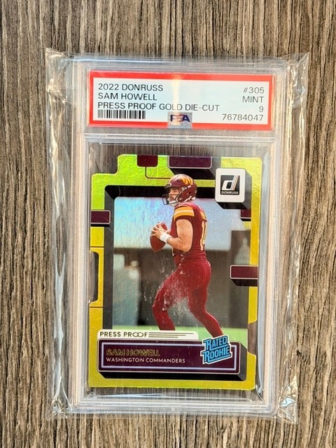 Sam Howell Panini Donruss #305 Press Proof Gold Die Cut