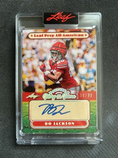 2025 Leaf Glory of The Game All American LAMAR BO JACKSON #34/99 Auto Ohio State
