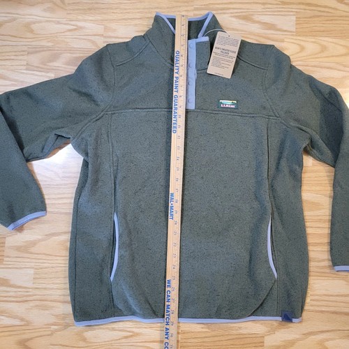 Nuevo con etiquetas LL Bean Fleece Suéter Pullover Mujer Misses XL Verde Kelp - Imagen 9 de 11