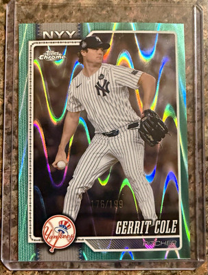 Topps 2026 Topps Chrome #191 Gerrit Cole New York Yankees Serial #176/199