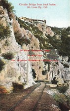 CA, Mount Lowe, California, Circular Bridge From Track Below, Rieder No 4597