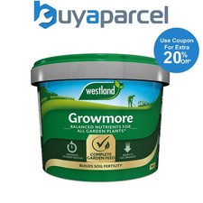 Image of Westland Growmore Balanced Nutrients Plant Food Garden Lawn Fertiliser 8kg Tub