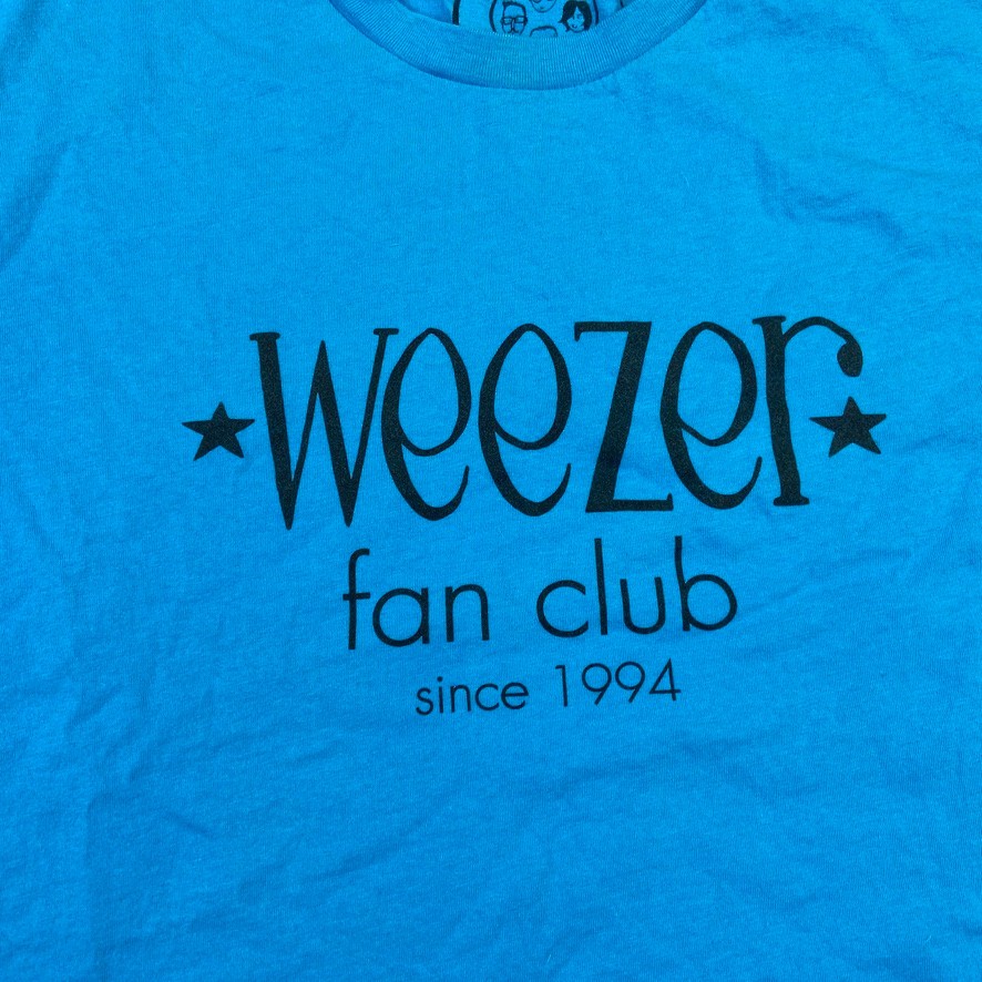 weezer fan club Tシャツ XL Weezer Fan Club Shirt Mens XL Blue Black Short SLeeve Music Band