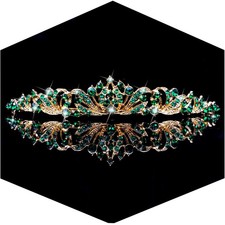 TOBATOBA Green Tiara Crowns for Women Girls Wedding Tiara Princess Tiara for ...
