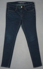 WG07447 COOL **AMERICAN EAGLE** JEGGING SKINNY FIT WOMENS BLUE JEANS sz6 REGULAR