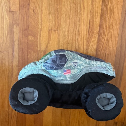 Monster Jam Soldier Fortune Plush Truck Toy Camo Black Kids 12" - Picture 3 of 13