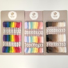 Garn Wolle Stickgarn Polyester | 10x 10m verschiedene Farben Set | yarn set