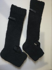 Meruert Tolegen Hand Knit Cut Out Leg Warmers