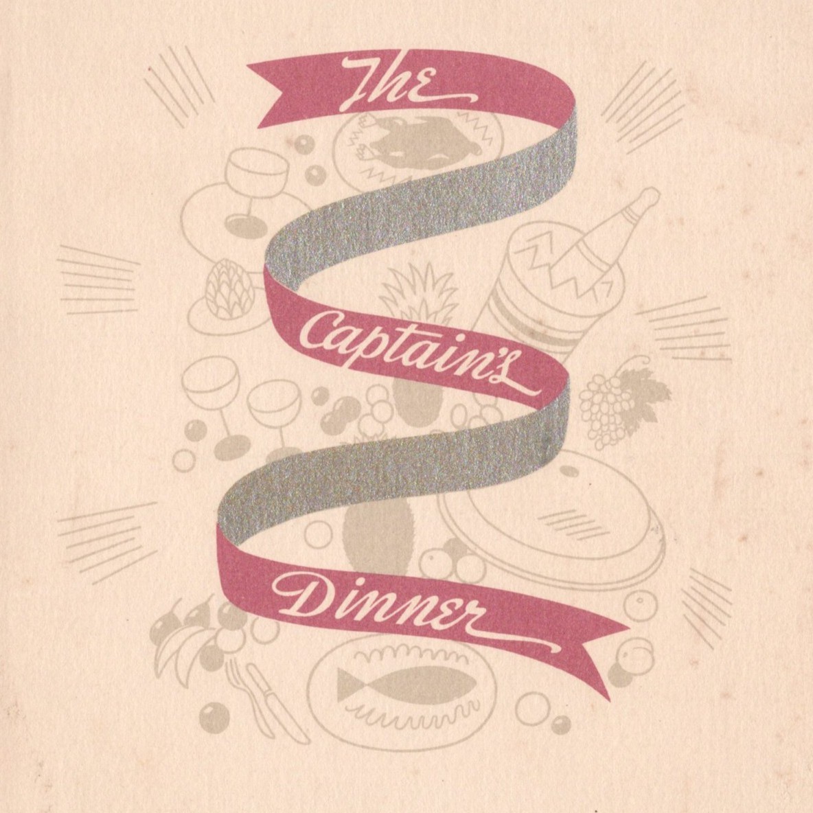 1941 American President Lines Captain's Farewell Dinner Menu