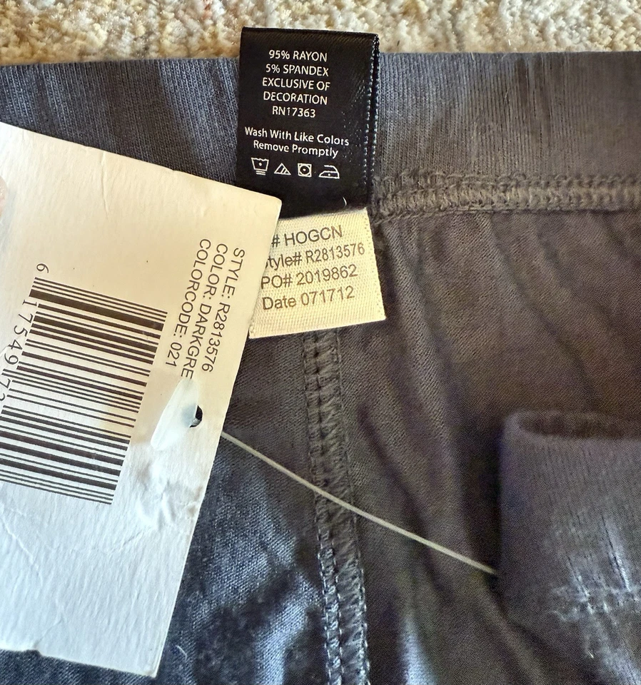 ¡¡¡NUEVO!!! KENSIE Leggings Cónicos Grises Suaves Elásticos Ligeros Pull-on L/XL NUEVOS CON ETIQUETAS Foto 4 de 4