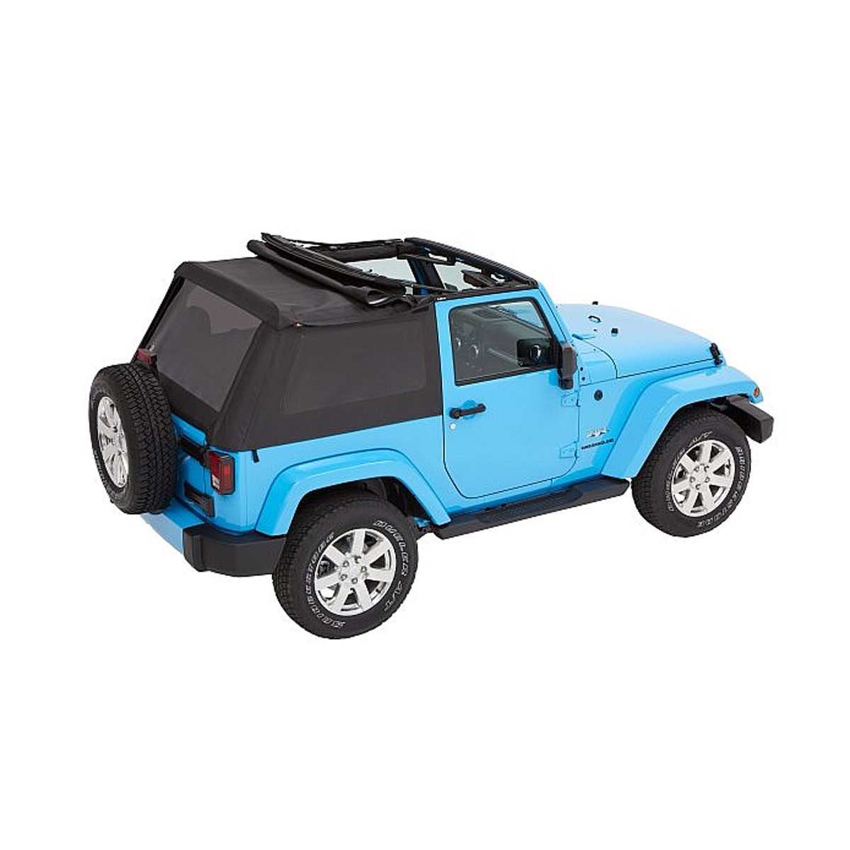 Bestop 56852-17 Trektop Black Twill Slantback Soft Top for 07-18