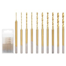 10Pcs Mini Twist Drill Bit Set, 2.35mm Shank & 0.6mm-2.2mm Precision Small Drill