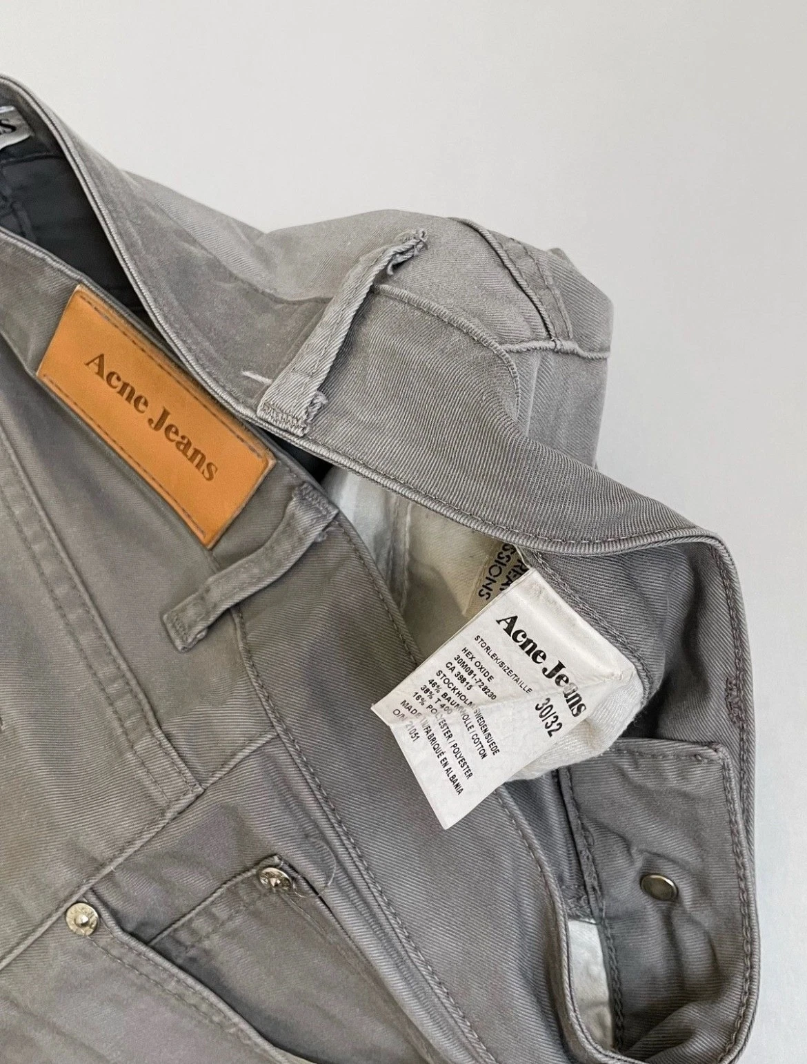 Acne Studios pantalone skinny grigio uomo taglia 30x32