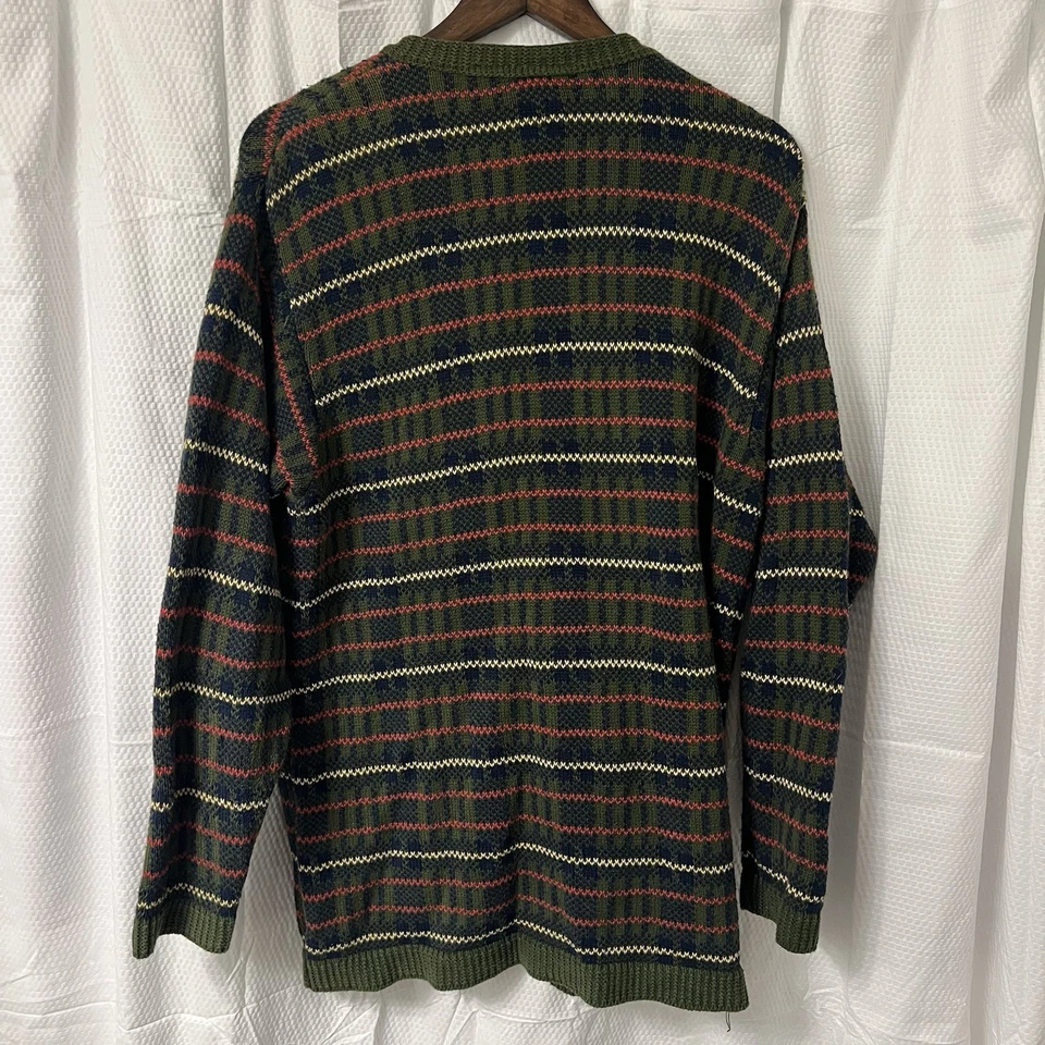 Cárdigan vintage para mujer Lizsport a cuadros verde azul marino rojo mediano 100 algodón Foto 2 de 3