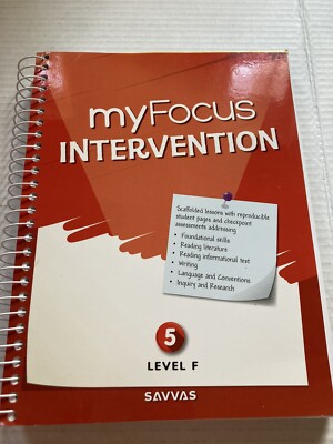 My Focus Intervention, Grade 5 Level F Homeschool, Pearson