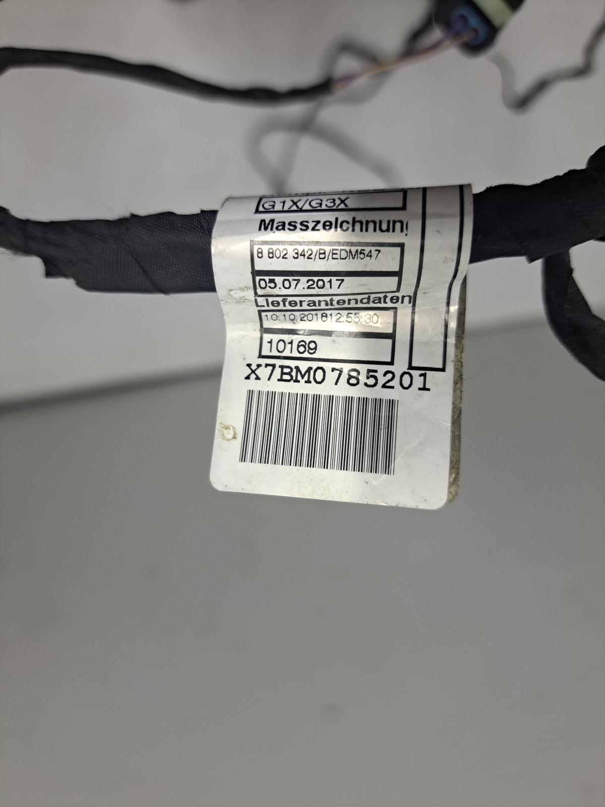BMW 5 G30 G31 G38 6 G32 7 G11 G12 8 G14 G15 G16 Cable Harness 2017 