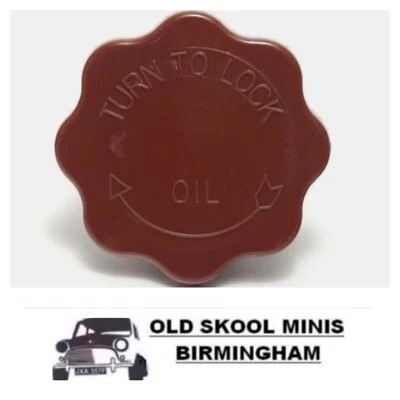 CLASSIC MINI OIL FILLER CAP RED MG METRO TURBO TYPE GFE6007 ROVER ROCKER S AF27 - Image 1 of 2