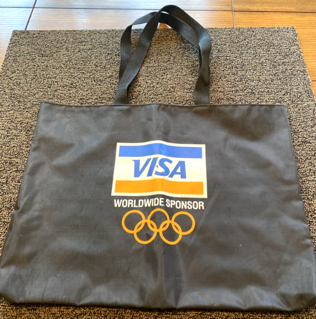 Visa Tote Bag Nylon Olympics Worldwide Sponsor 13.25" x 17.5" Handle Visa Tote Bag Nylon Olympics Worldwide Sponsor 13.25" x 17.5" Handle
