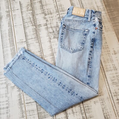 Trave Jeans Womens 24 Blue Harper Nowhere Near Crop Slim Straight Denim  Pant