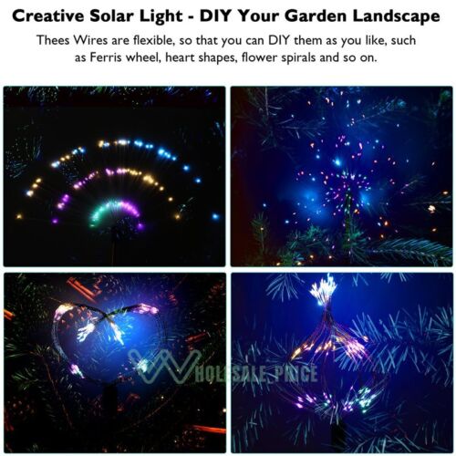 150 LED Solar Fire Flower Lights Outdoor Waterproof Path Lawn Garden Decor Lamp - Picture 10 of 58