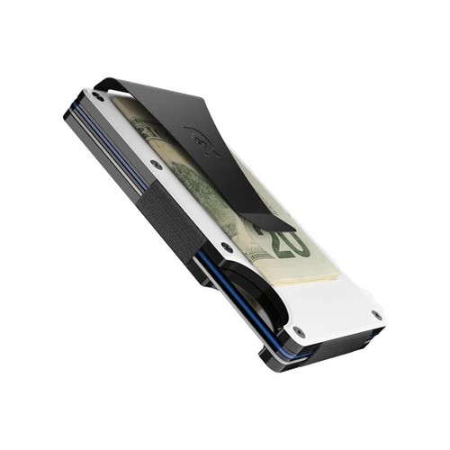 Ridge Wallet Polar White Aluminum w/ Money Clip (RW-AUWAI102151) - Picture 3 of 6
