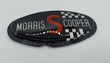 Morris Mini Cooper S Bonnet Badge Black Mk2 Gt 1275 998 850 