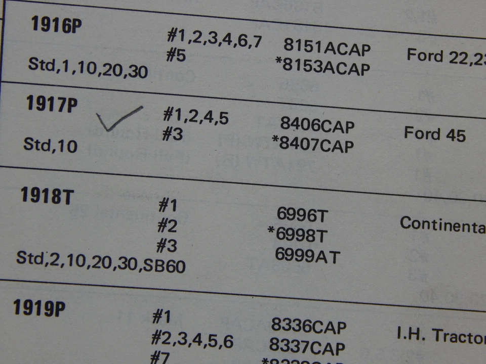 COJINETES PRINCIPALES BOSS 429 FORD STD. TAG #820S 1968, 1969, 1970, 1971, 1972 MUSTANG Foto 4 de 4