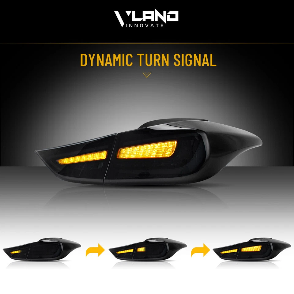 Светодиодные задние фонари для Hyundai Elantra 2011-2015 красные задние фонари последовательные фары - Изображение 3 из 4